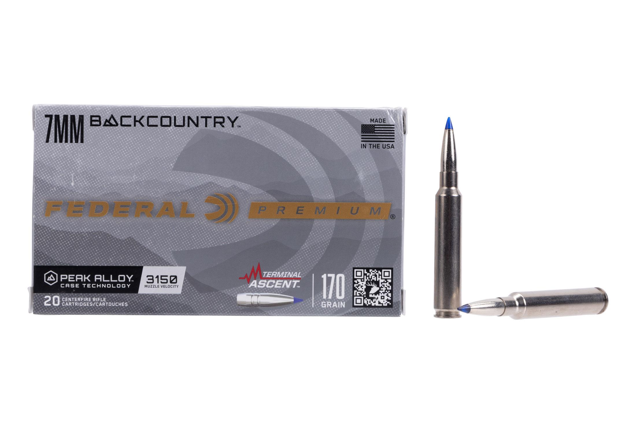 Federal Premium 170 gr Terminal Ascent 7mm Backcountry Ammunition - 20 Rounds